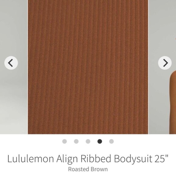 Lululemon size 6 Align Ribbed Bodysuit 25Roasted Brown - Picture 10 of 13